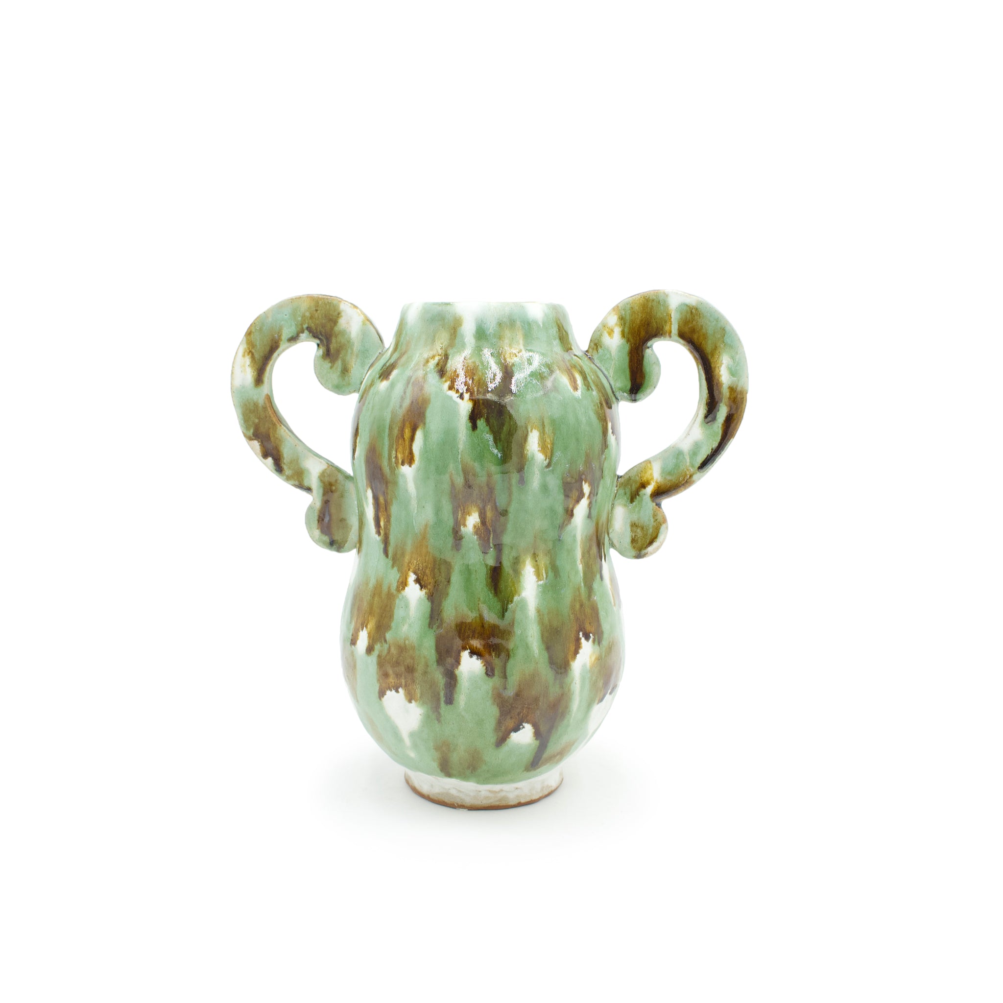 Tri-coloured Vase with Handles