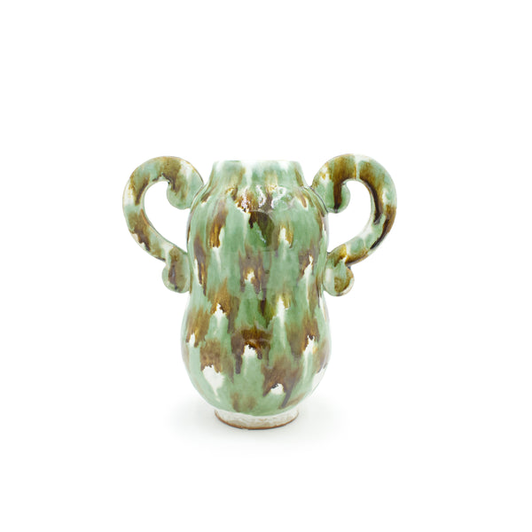 Tri-coloured Vase with Handles