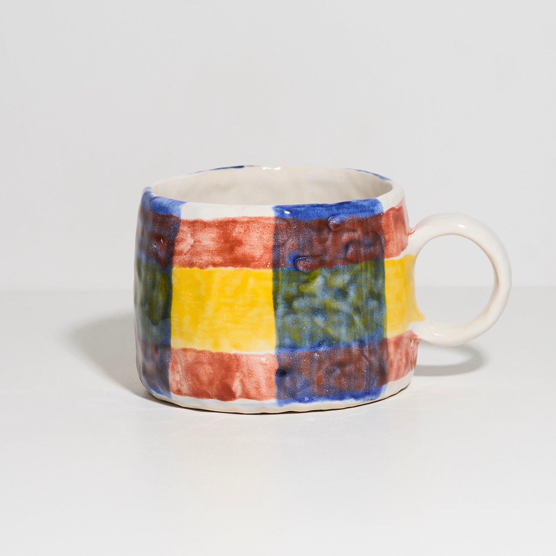 Mug with Plaid Overglaze