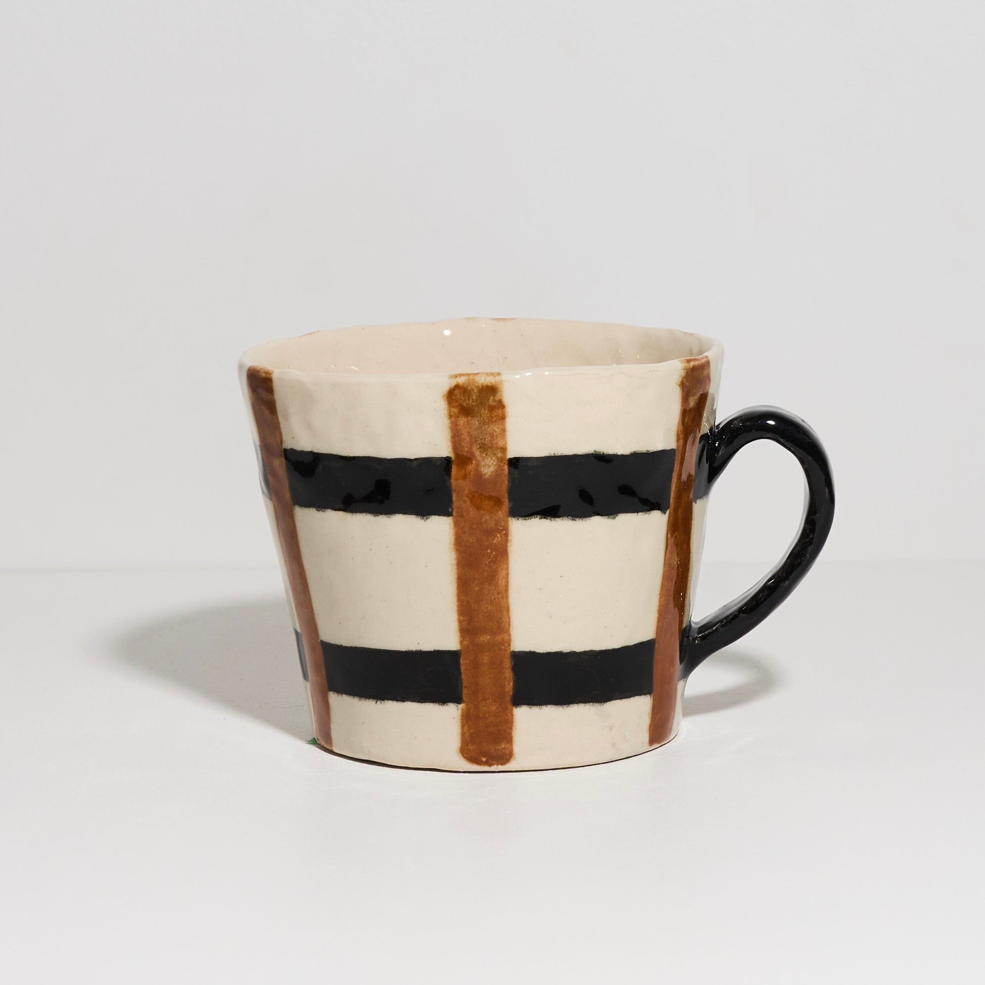 Mug with Hand-painted Stripes