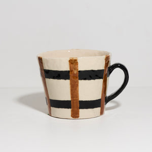 Mug with Hand-painted Stripes