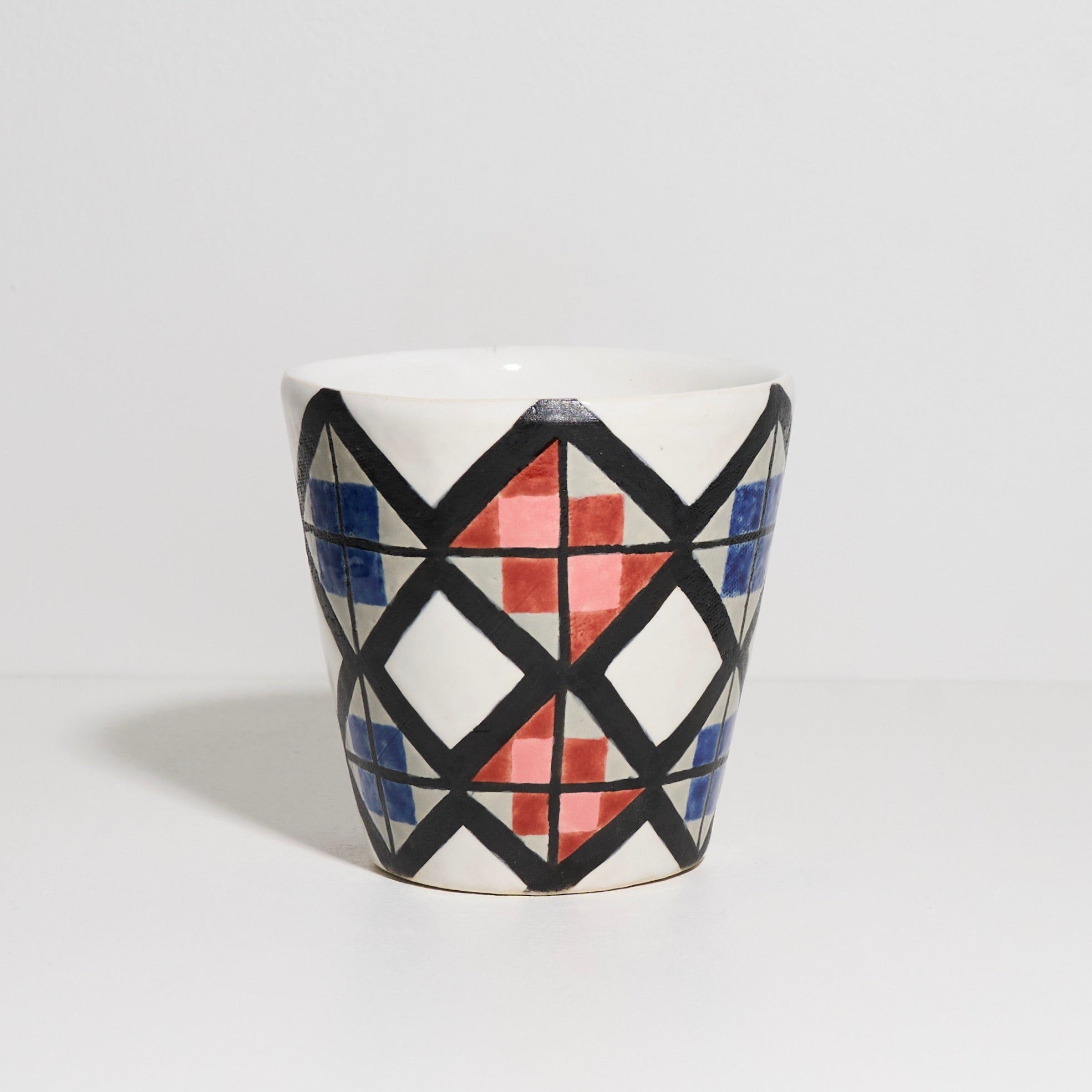 Cup with Hand-painted Glaze Pattern