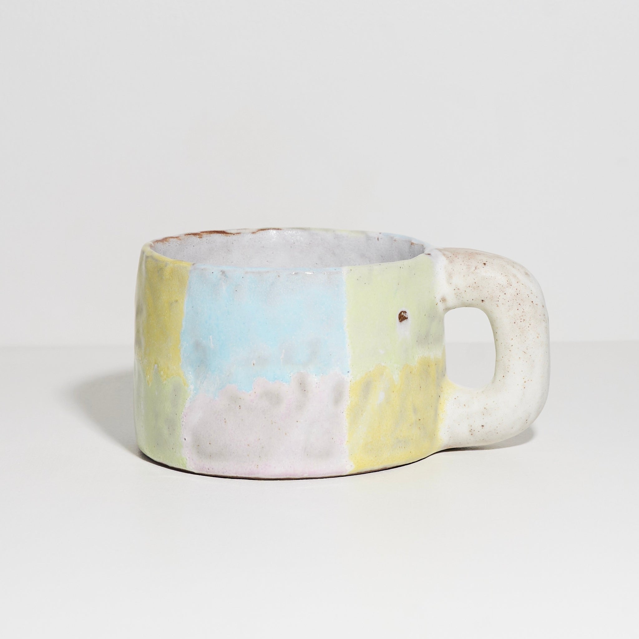 Checkered Mug with Chunky Handle