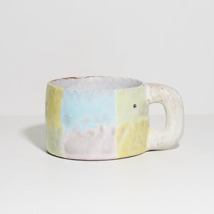 Checkered Mug with Chunky Handle