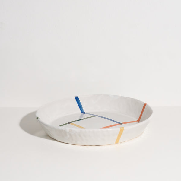 Plate with Crossing Lines (Mondrian)