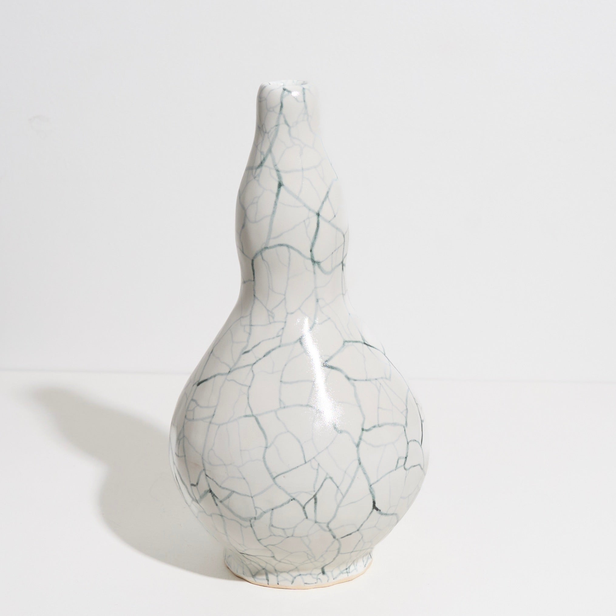 Vase with Hand-Painted Crackle Pattern