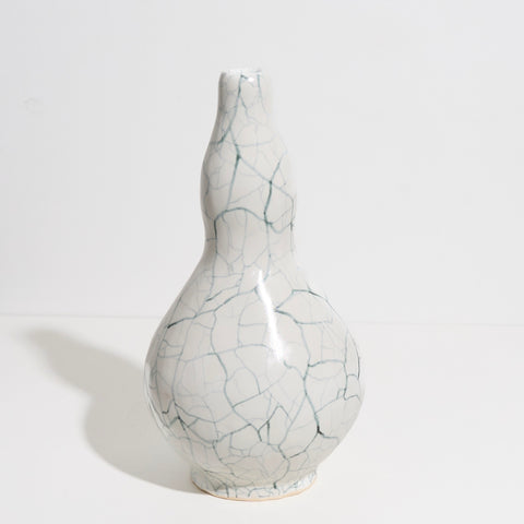 Vase with Hand-Painted Crackle Pattern