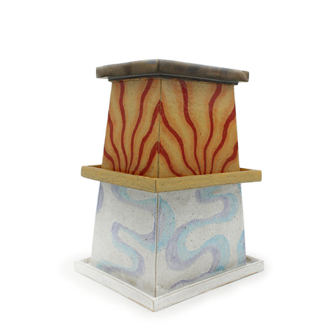 Tall Pagoda Inspired Vase