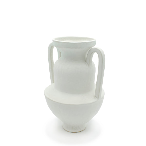 White Double Handle Vase
