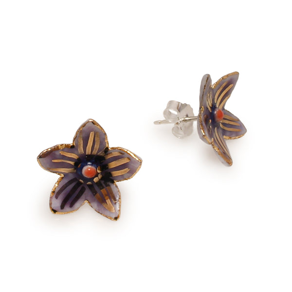 Nunavut Purple Saxifrage Earrings