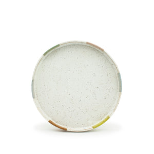 White plate with Pastel Designs