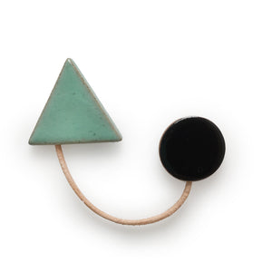 Paired Shapes Brooch: Bermuda and Black