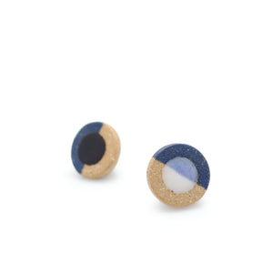 Disc Dip Earrings Blue